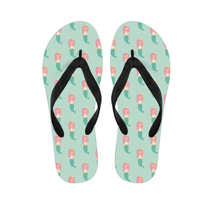 Cute Mermaid Pattern Print Flip Flops