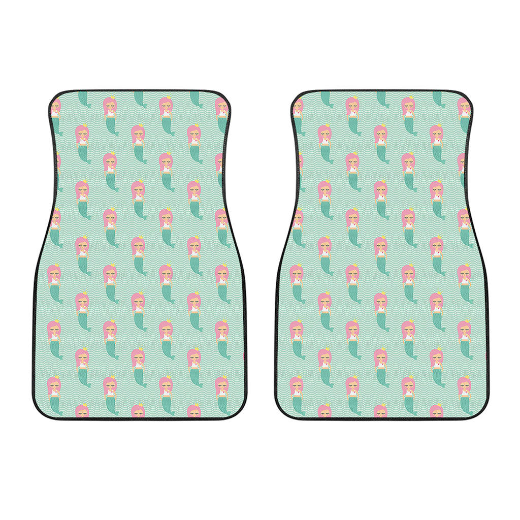Cute Mermaid Pattern Print Front Car Floor Mats