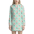 Cute Mermaid Pattern Print Pullover Hoodie Dress
