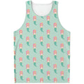 Cute Mermaid Pattern Print Men's Tank Top