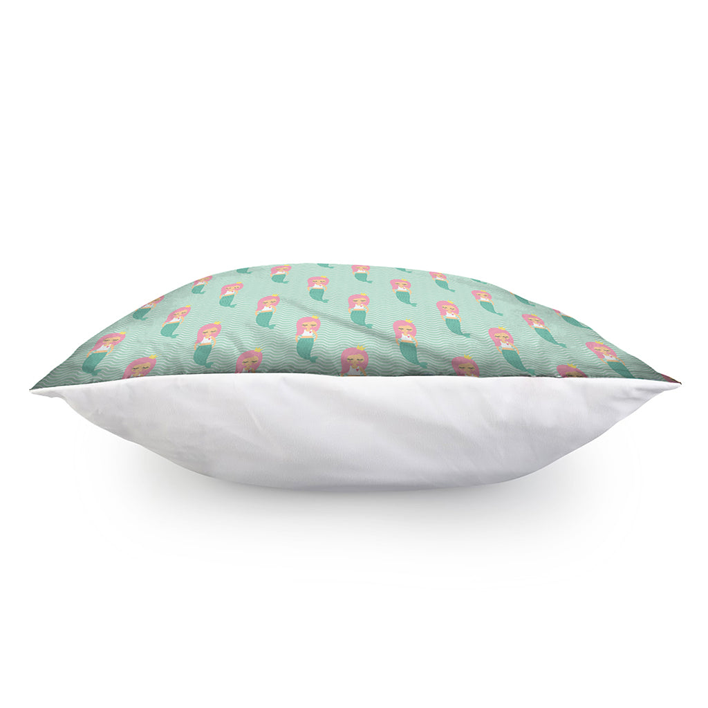 Cute Mermaid Pattern Print Pillow Cover
