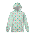 Cute Mermaid Pattern Print Pullover Hoodie