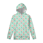 Cute Mermaid Pattern Print Pullover Hoodie