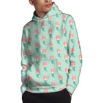 Cute Mermaid Pattern Print Pullover Hoodie