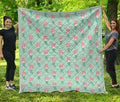 Cute Mermaid Pattern Print Quilt