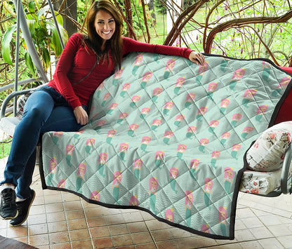 Cute Mermaid Pattern Print Quilt