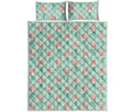 Cute Mermaid Pattern Print Quilt Bed Set