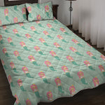 Cute Mermaid Pattern Print Quilt Bed Set