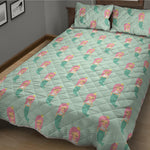 Cute Mermaid Pattern Print Quilt Bed Set