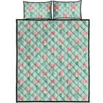 Cute Mermaid Pattern Print Quilt Bed Set
