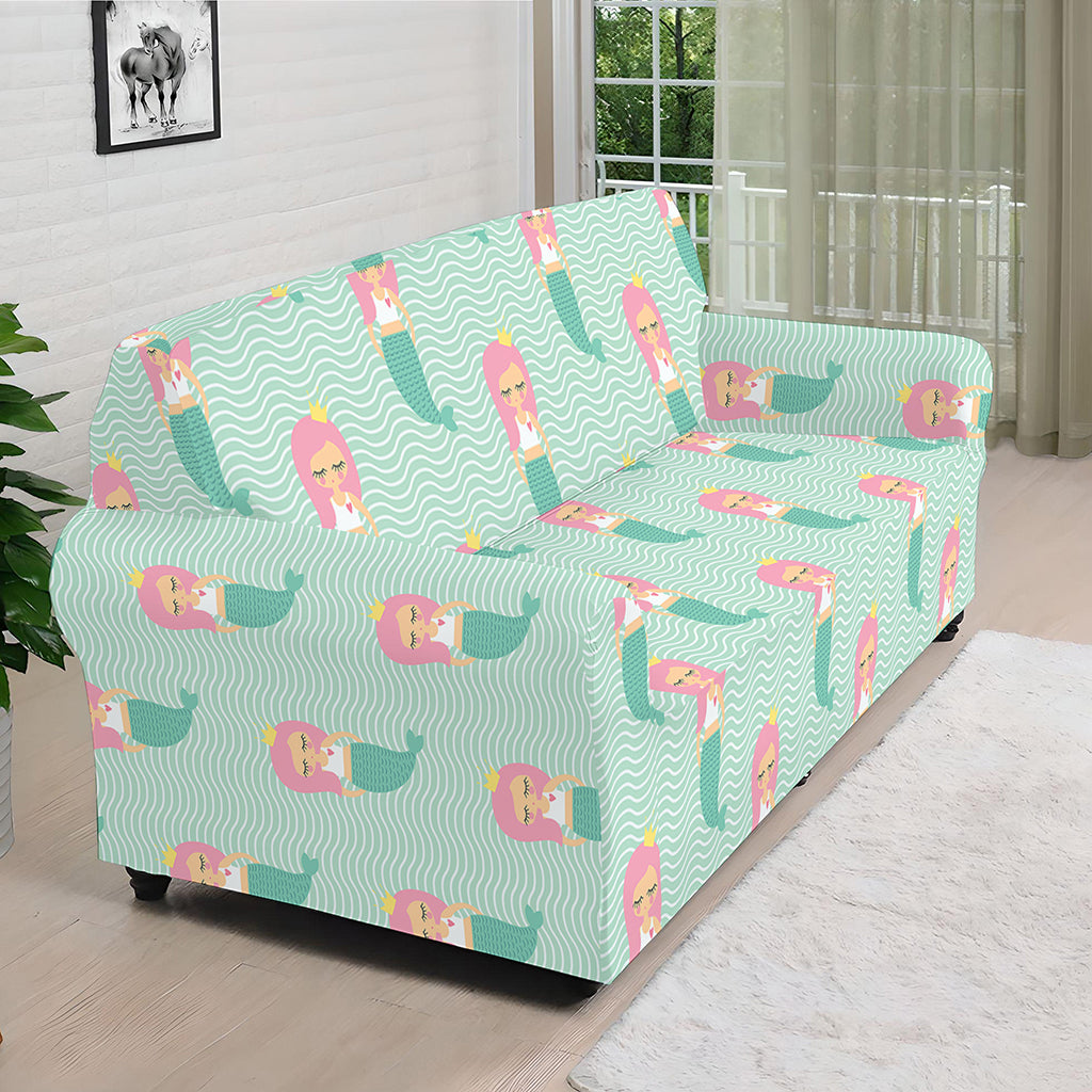 Cute Mermaid Pattern Print Sofa Cover