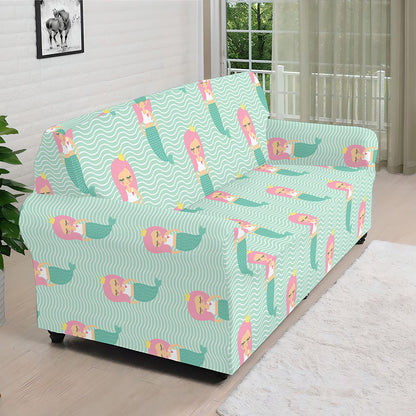 Cute Mermaid Pattern Print Sofa Cover