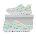 Cute Mermaid Pattern Print White Running Shoes
