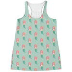 Cute Mermaid Pattern Print Women's Racerback Tank Top