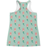 Cute Mermaid Pattern Print Women's Racerback Tank Top