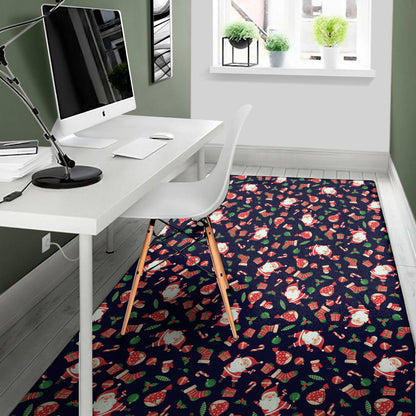 Cute Merry Christmas Pattern Print Area Rug