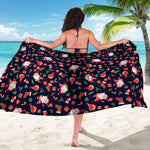 Cute Merry Christmas Pattern Print Beach Sarong Wrap