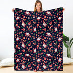 Cute Merry Christmas Pattern Print Blanket