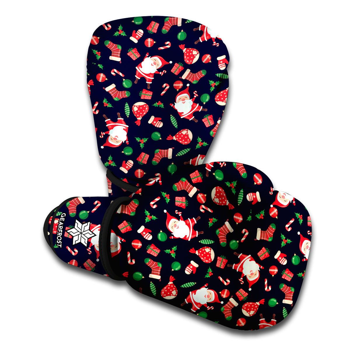 Cute Merry Christmas Pattern Print Boxing Gloves