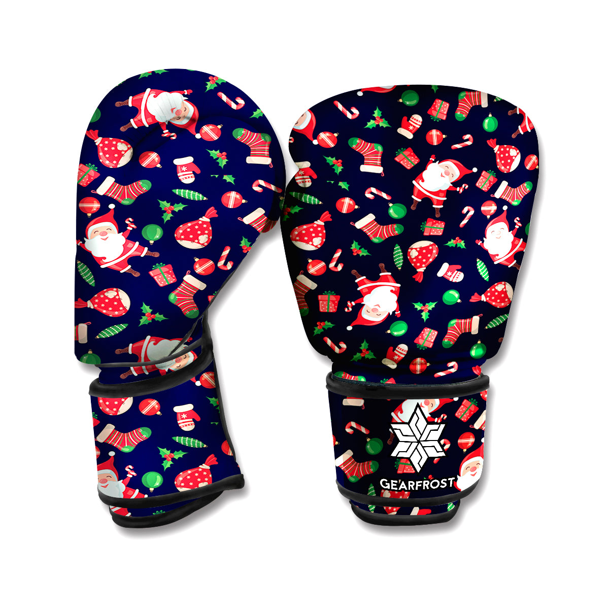 Cute Merry Christmas Pattern Print Boxing Gloves