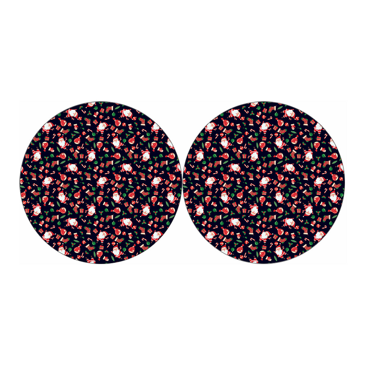 Cute Merry Christmas Pattern Print Car Coasters