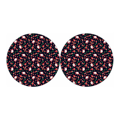 Cute Merry Christmas Pattern Print Car Coasters