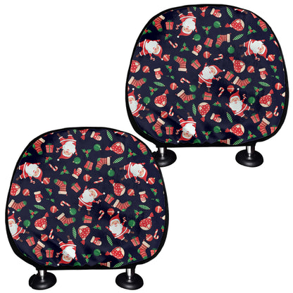 Cute Merry Christmas Pattern Print Car Headrest Covers