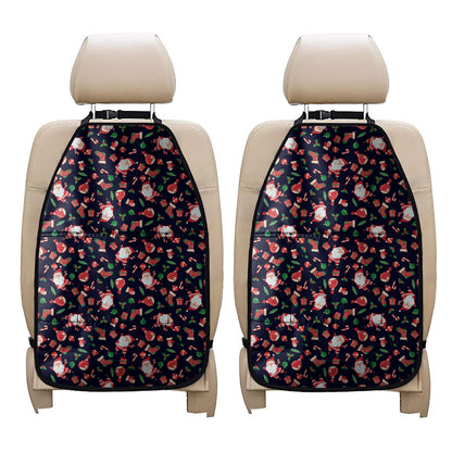Cute Merry Christmas Pattern Print Car Seat Organizers