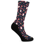 Cute Merry Christmas Pattern Print Crew Socks