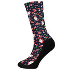 Cute Merry Christmas Pattern Print Crew Socks