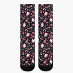 Cute Merry Christmas Pattern Print Crew Socks