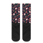 Cute Merry Christmas Pattern Print Crew Socks