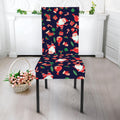 Cute Merry Christmas Pattern Print Dining Chair Slipcover