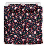 Cute Merry Christmas Pattern Print Duvet Cover Bedding Set