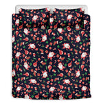 Cute Merry Christmas Pattern Print Duvet Cover Bedding Set