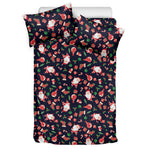 Cute Merry Christmas Pattern Print Duvet Cover Bedding Set