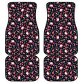 Cute Merry Christmas Pattern Print Front and Back Car Floor Mats
