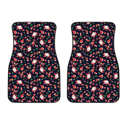 Cute Merry Christmas Pattern Print Front Car Floor Mats