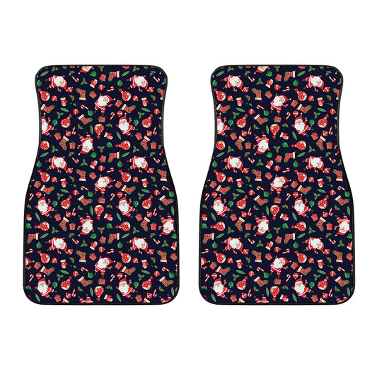Cute Merry Christmas Pattern Print Front Car Floor Mats