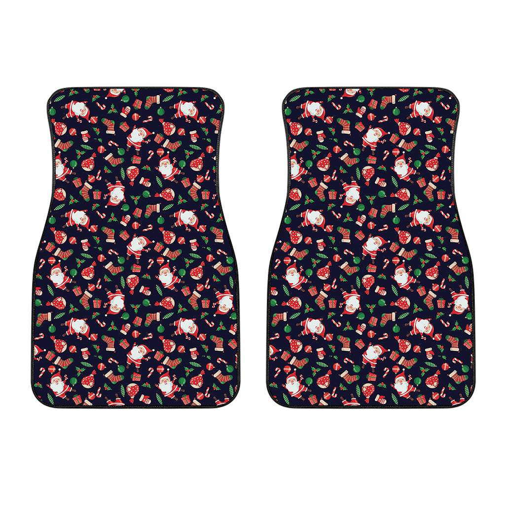 Cute Merry Christmas Pattern Print Front Car Floor Mats