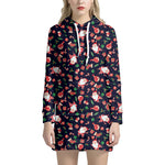Cute Merry Christmas Pattern Print Hoodie Dress