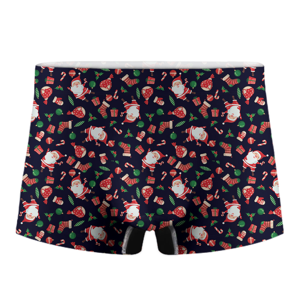 Cute Merry Christmas Pattern Print Men's Boxer Briefs