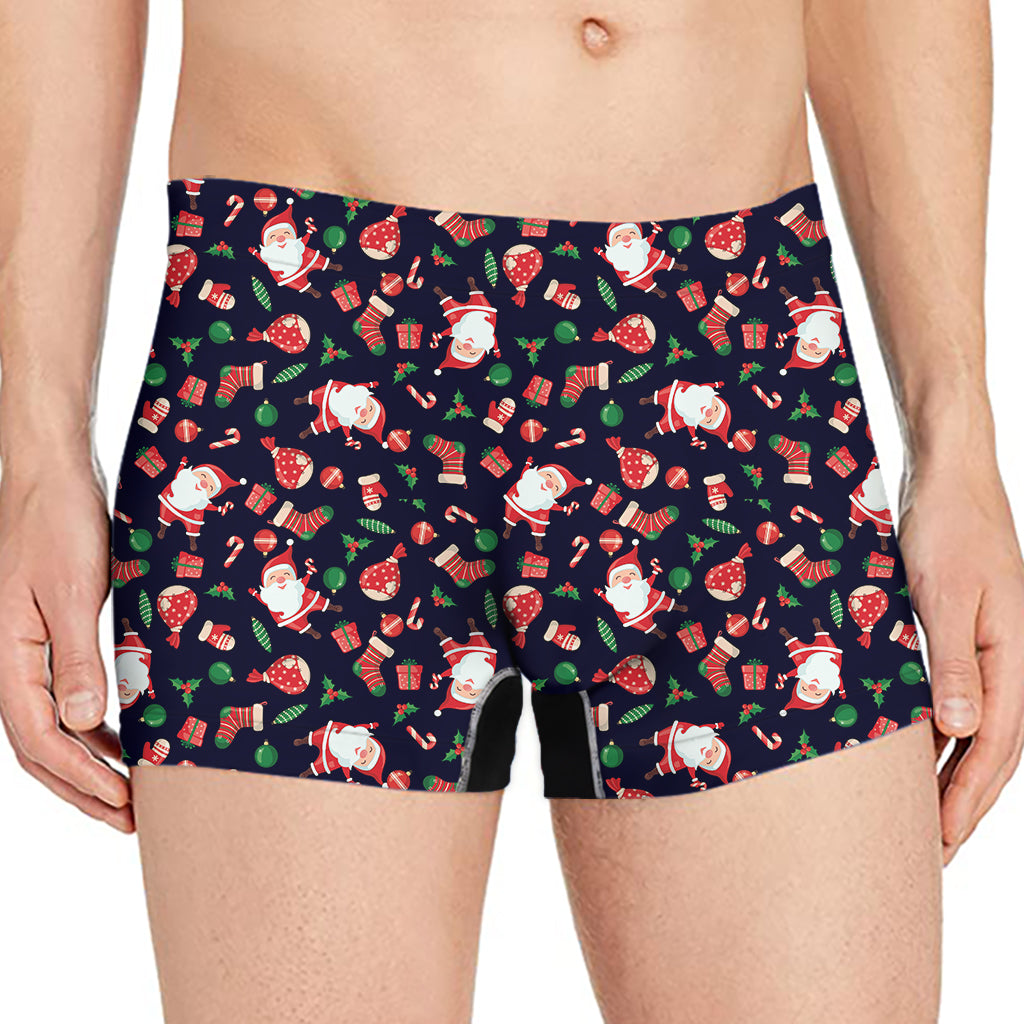 Cute Merry Christmas Pattern Print Men's Boxer Briefs