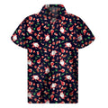 Cute Merry Christmas Pattern Print Men's Short Sleeve Shirt