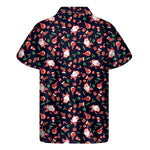 Cute Merry Christmas Pattern Print Men's Short Sleeve Shirt