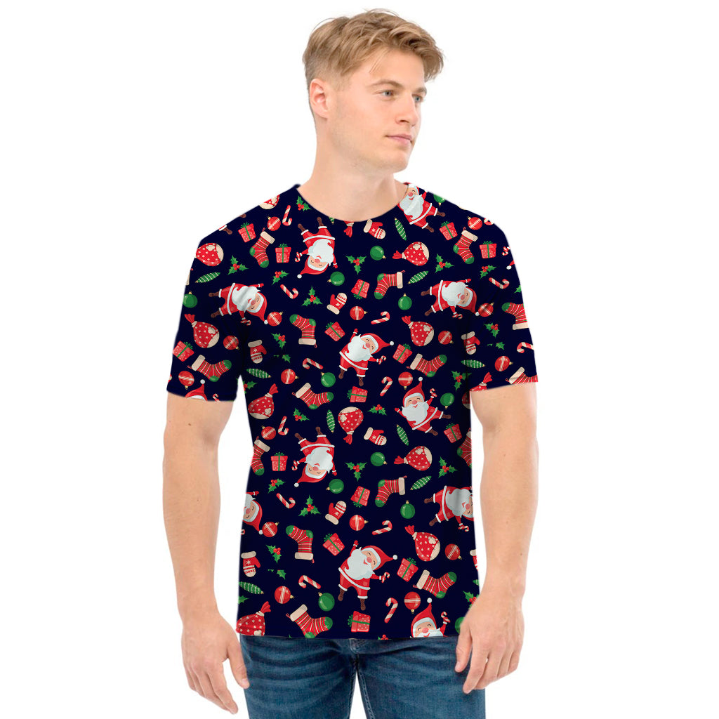 Cute Merry Christmas Pattern Print Men's T-Shirt