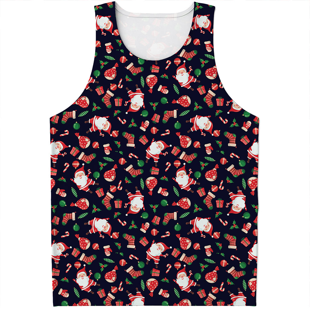 Cute Merry Christmas Pattern Print Men's Tank Top