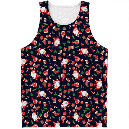 Cute Merry Christmas Pattern Print Men's Tank Top