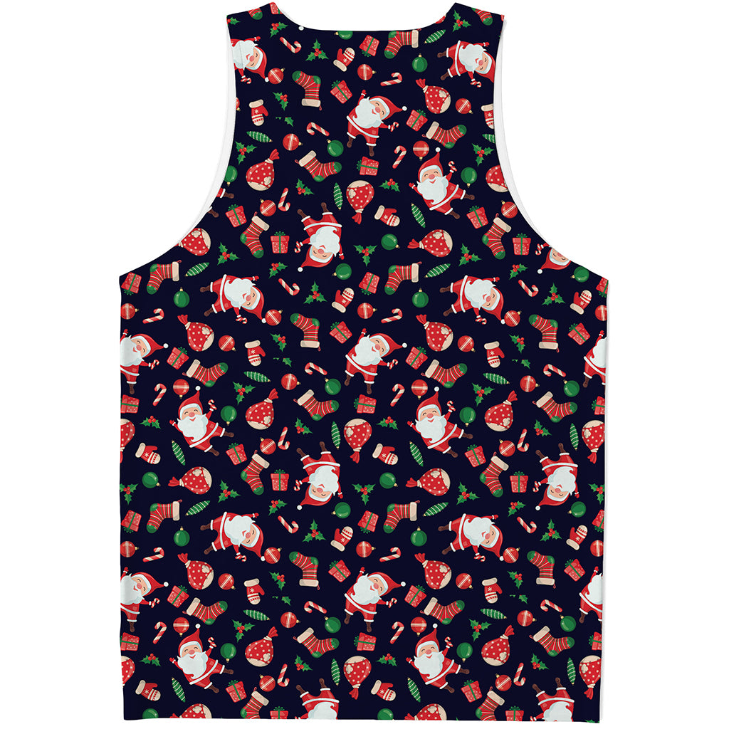 Cute Merry Christmas Pattern Print Men's Tank Top
