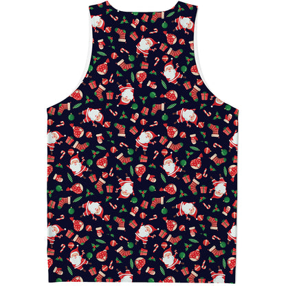 Cute Merry Christmas Pattern Print Men's Tank Top